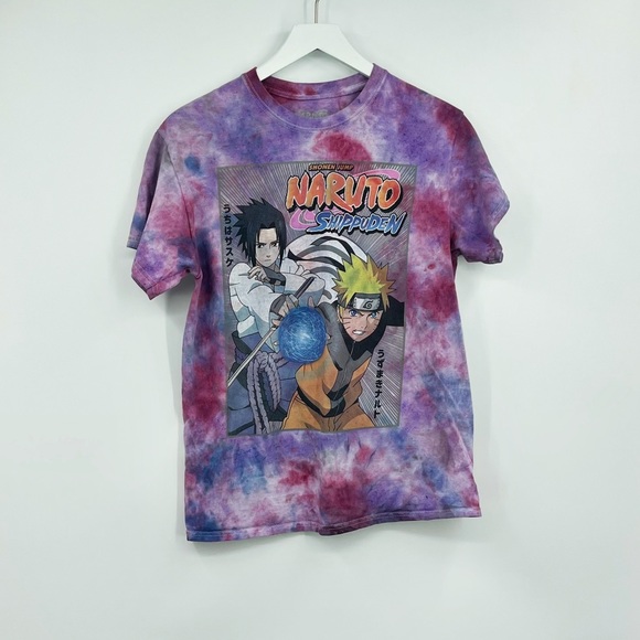 Naruto Shippuden Custom One Of A Kind Tie Dye Short Sleeve Shirt Size Medium - Picture 5 of 6